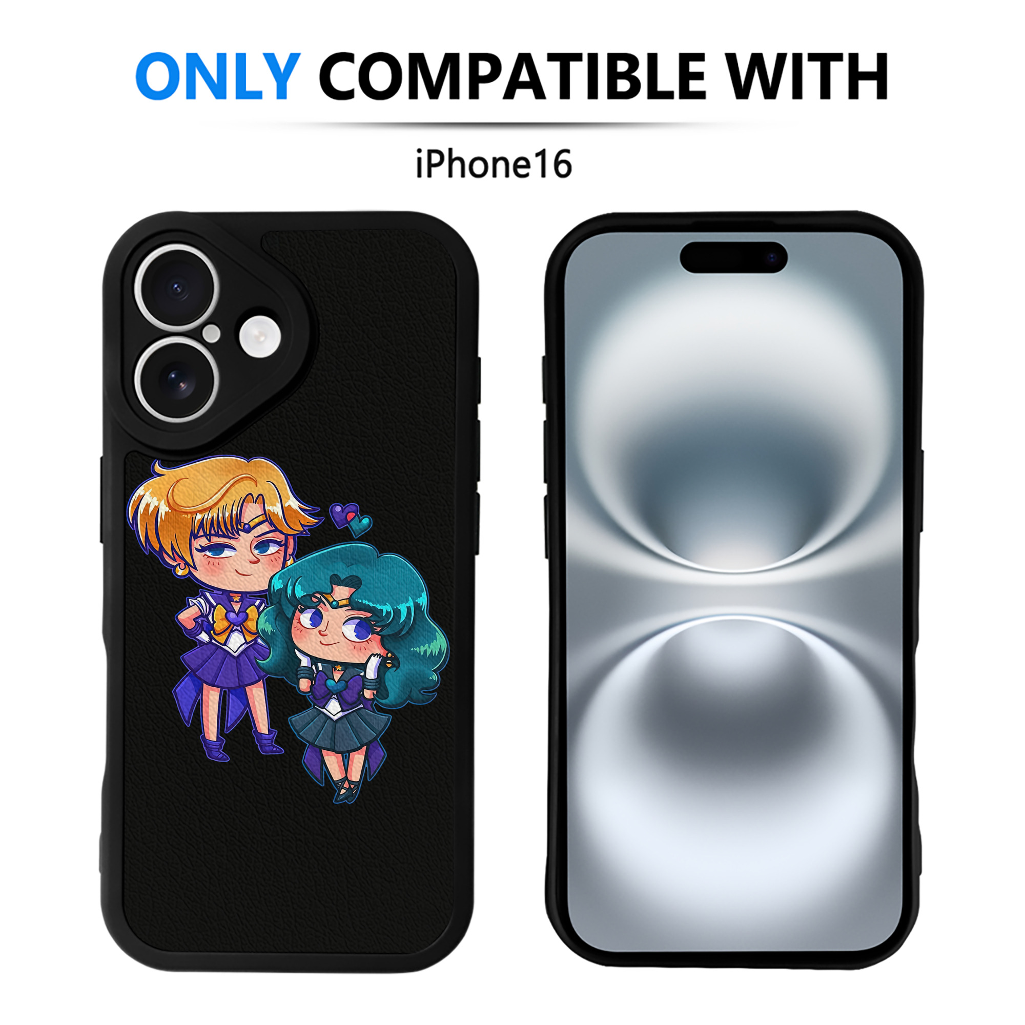 （画像用） 美少女戦士セーラームーン 天王はるか Sailor Moon Tenoh Haruka 【iPhone 16シリーズ対応】シリコンスマホケース（レザー調） 材質：シリコン